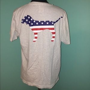 VS PINK American Flag Dog Logo Campus Tee
